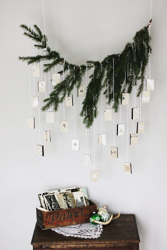 easy branch DIY advent calendar