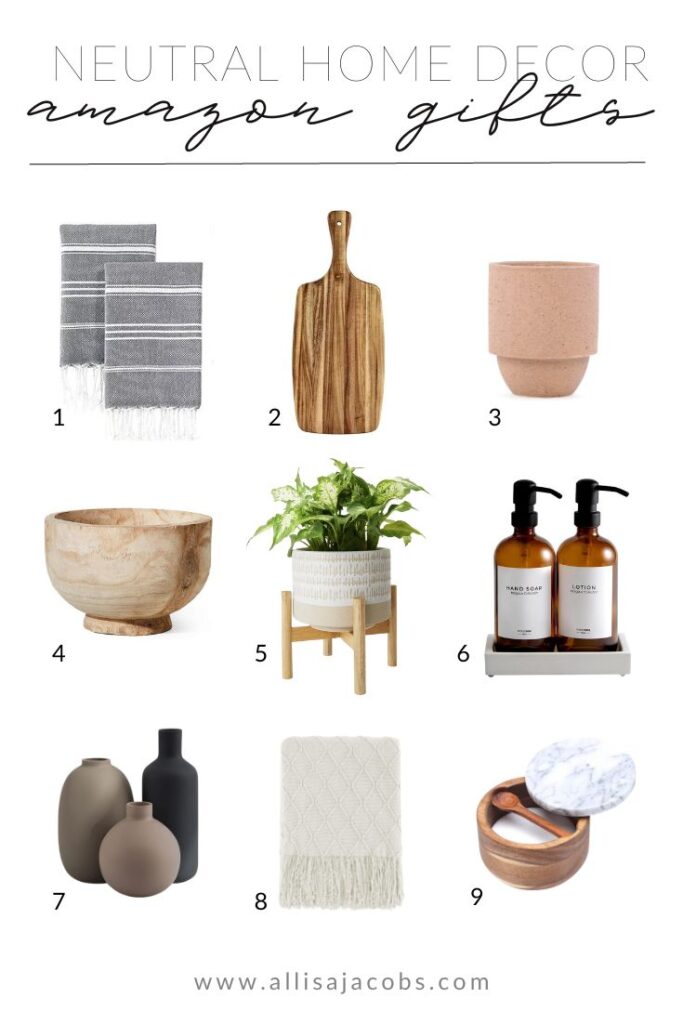 neutral home decor amazon gift ideas