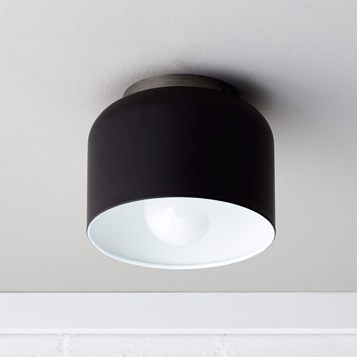 black flush mount light