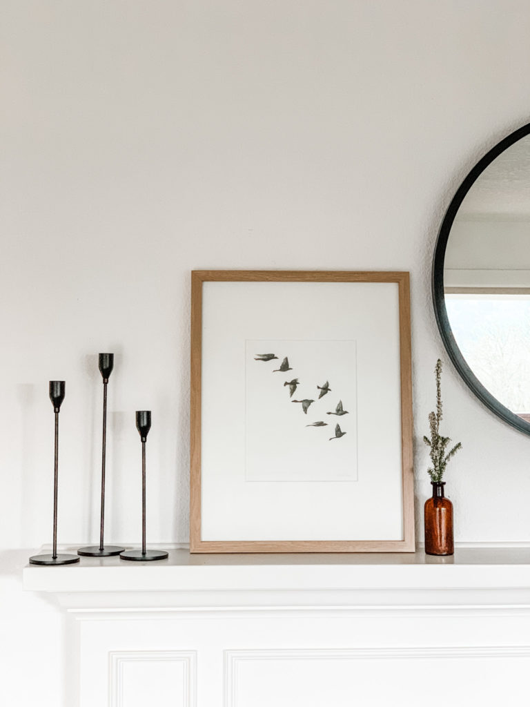 black bird art print from fox hollow studios on etsy