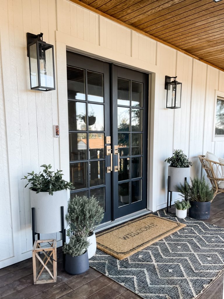 double front doors painted black