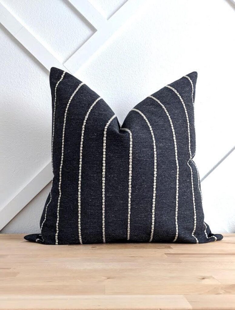 black and white pillow cover