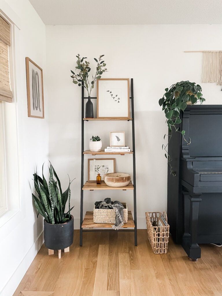 book shelf styling