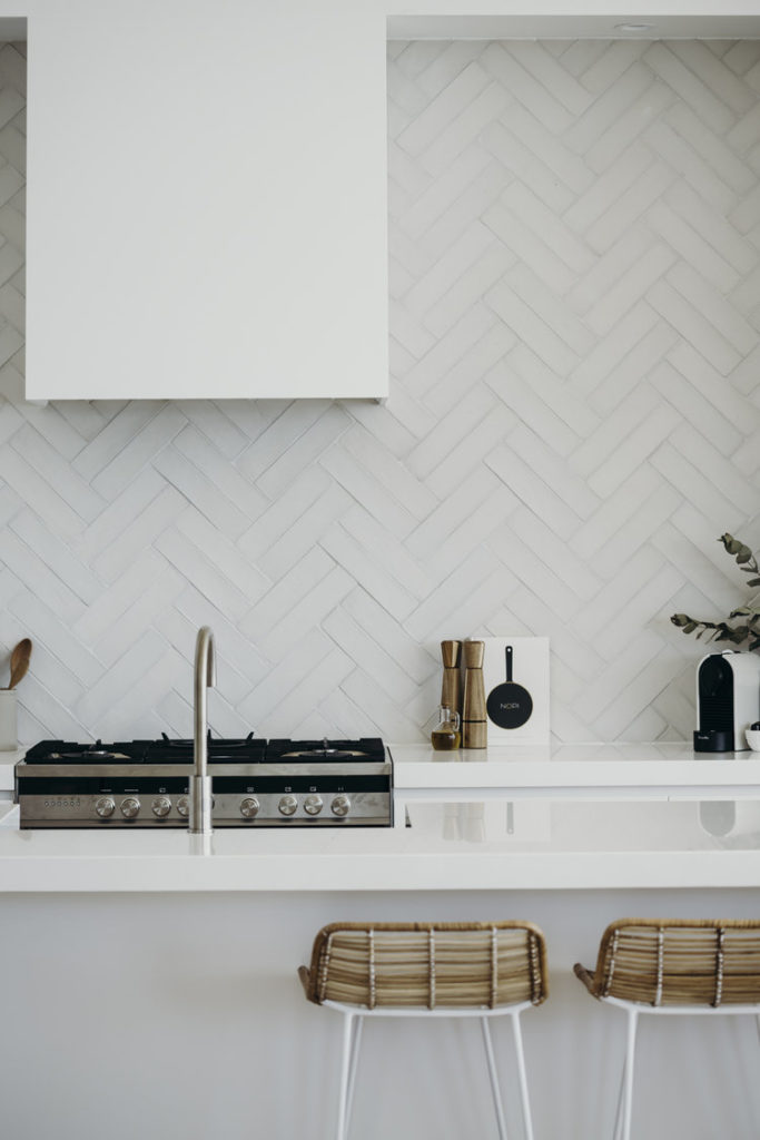 herringbone kitchen tile