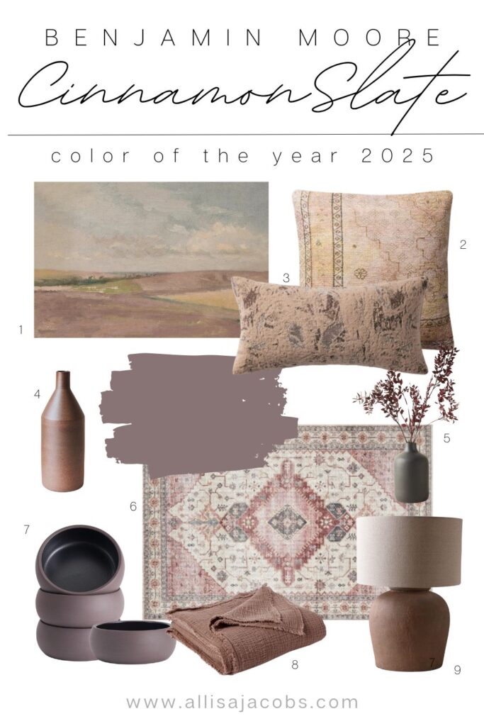 home decor for the cinnamon slate paint color of the year 2025