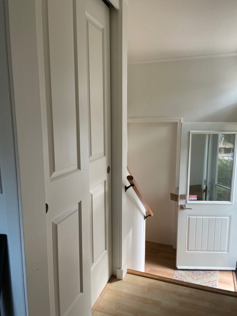hall closet before makeover