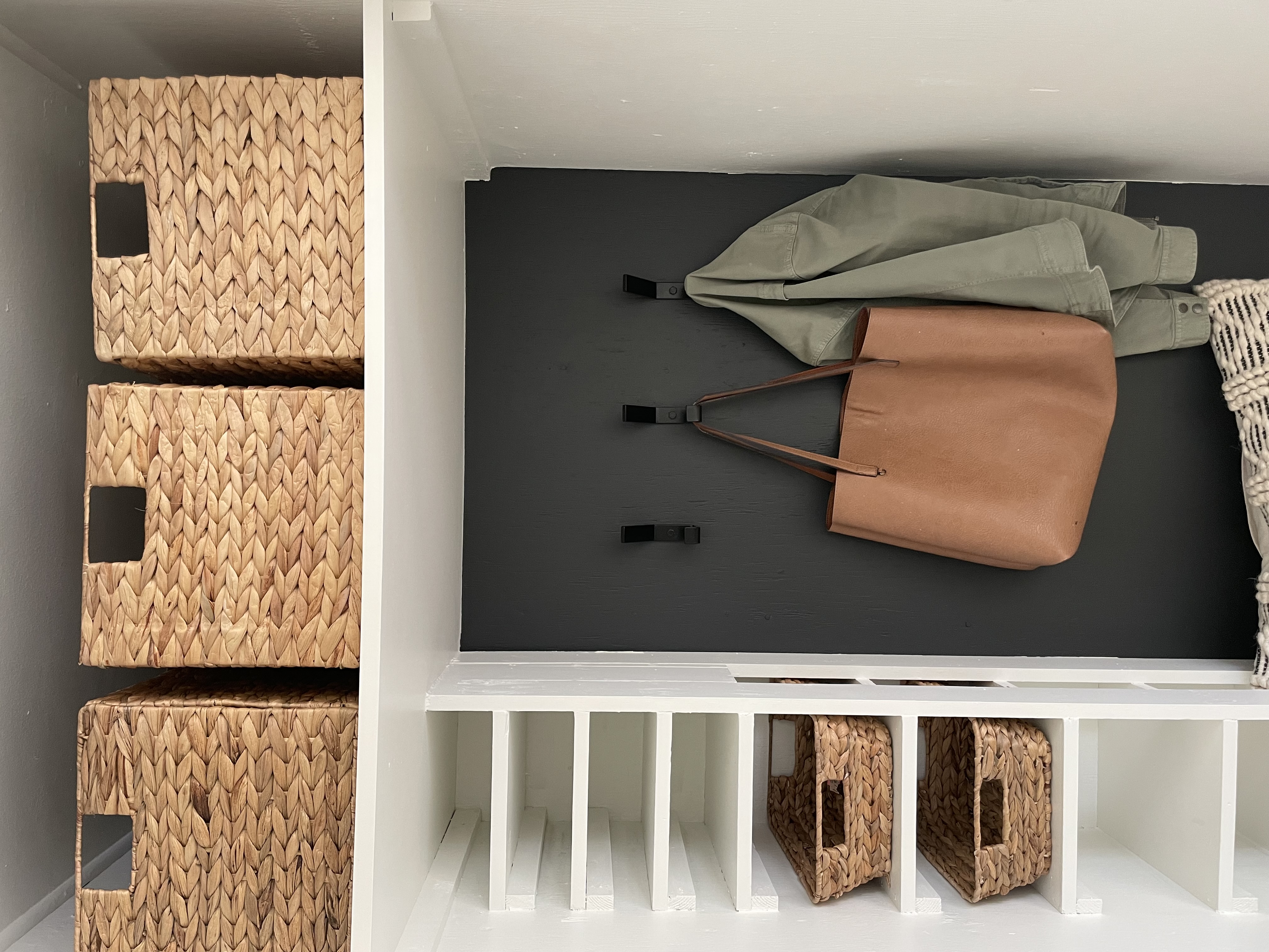 hall closet baskets