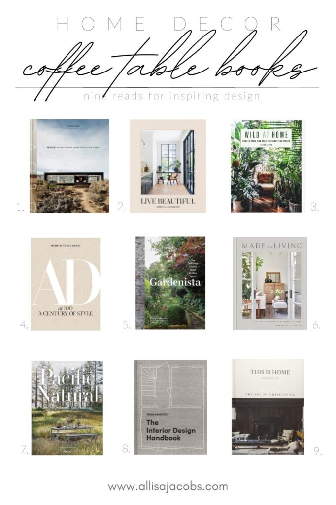 home decor coffee table books