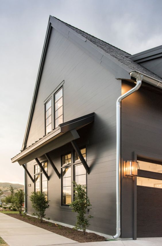 beautiful warm black house paint
