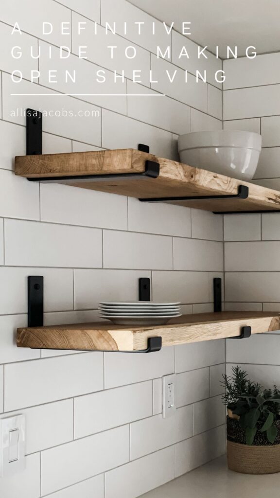 a guide on how to make open shelving