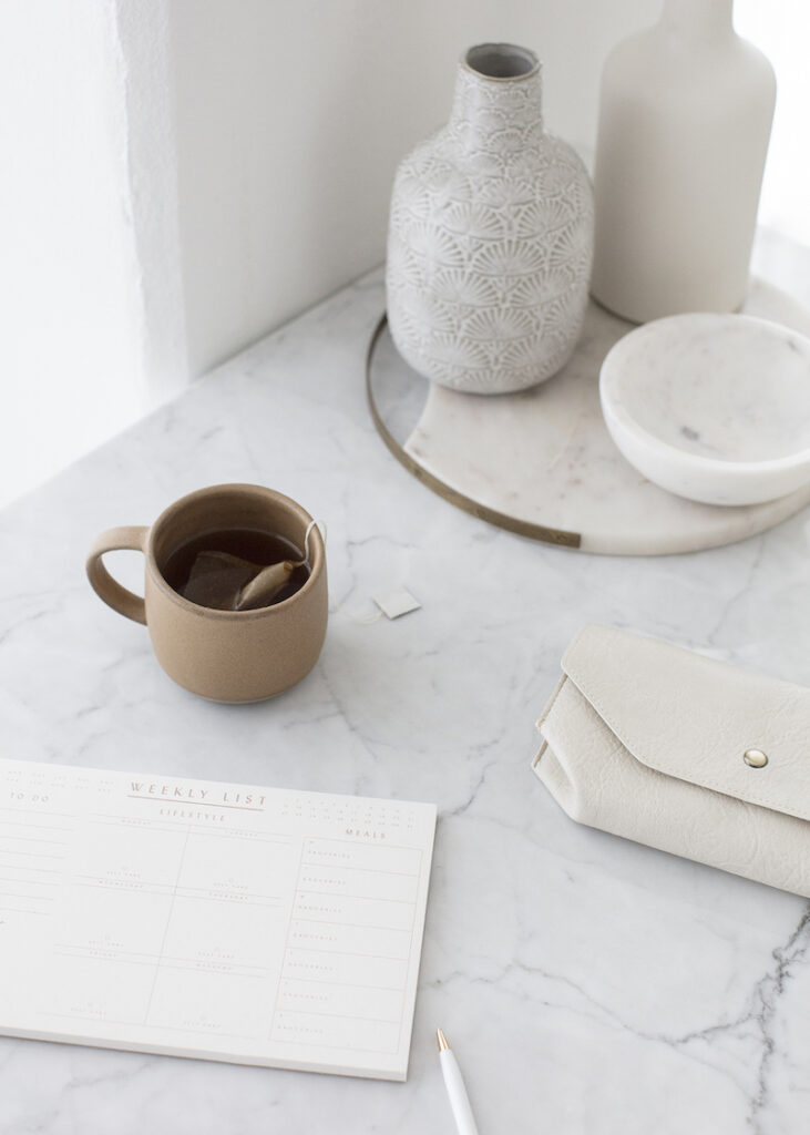 styled countertop
