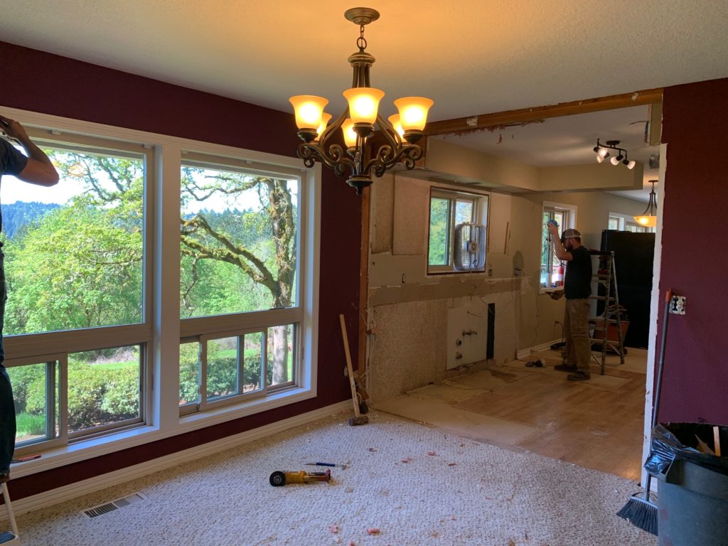 dining room before remodeling