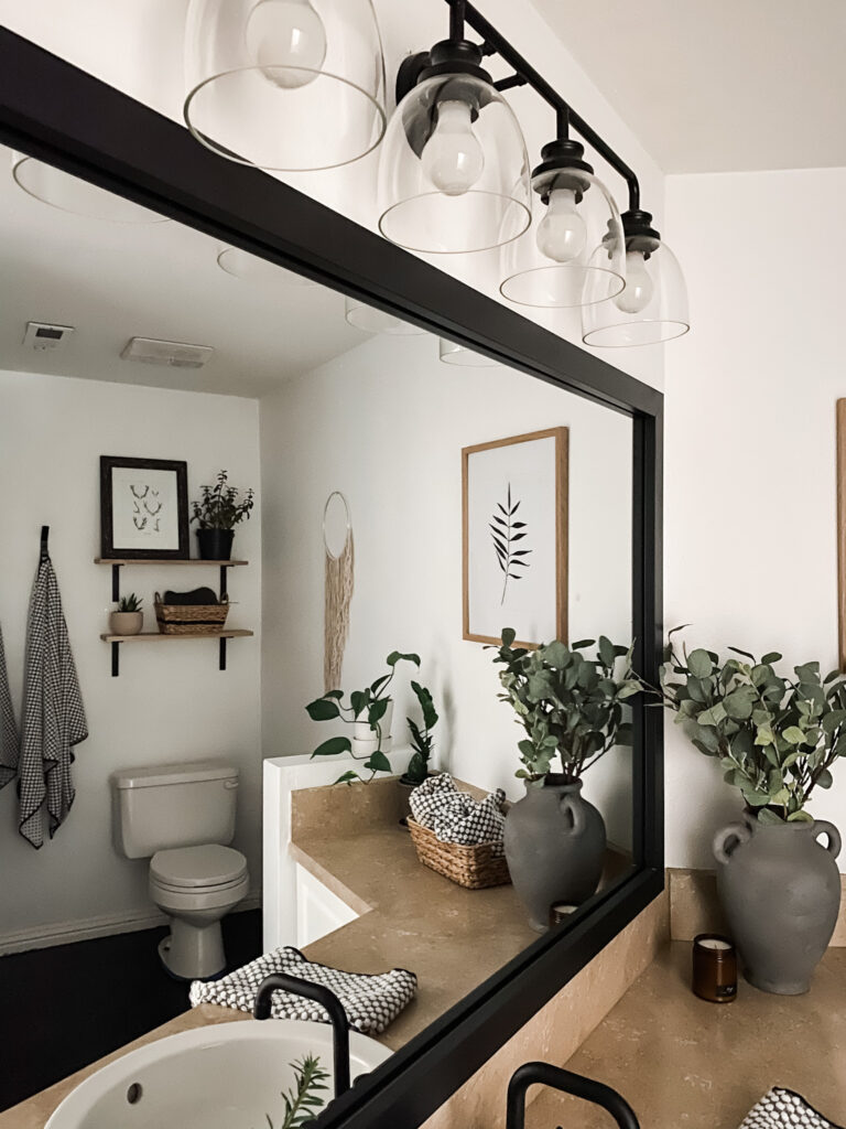frame a builder grade mirror for instant update
