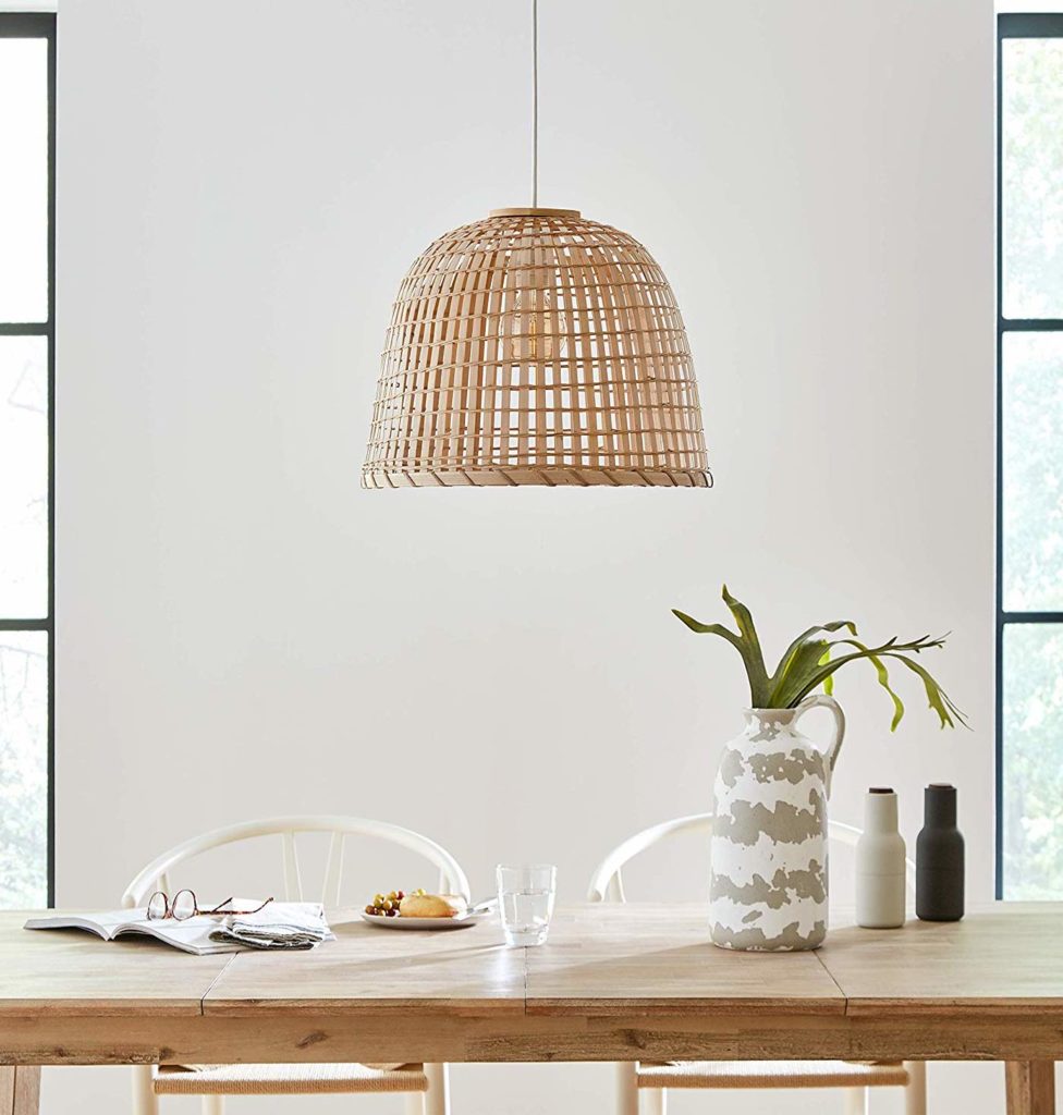 dining room woven pendant light
