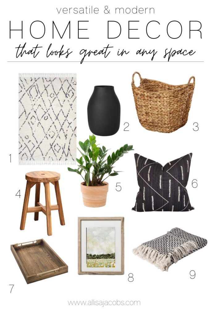 round up of versatile home decor items
