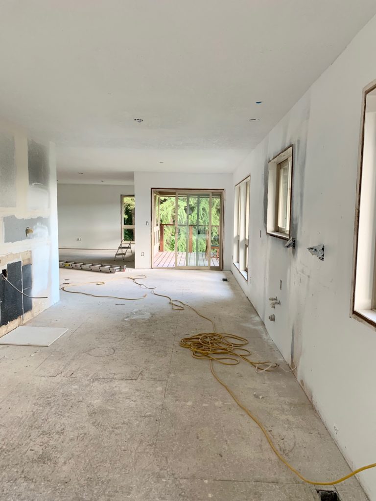 gutted kitchen during home remodel