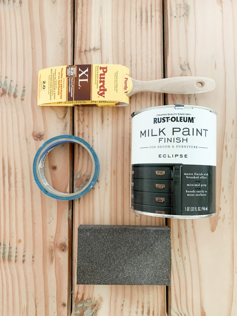 supplies for painting a piano black
