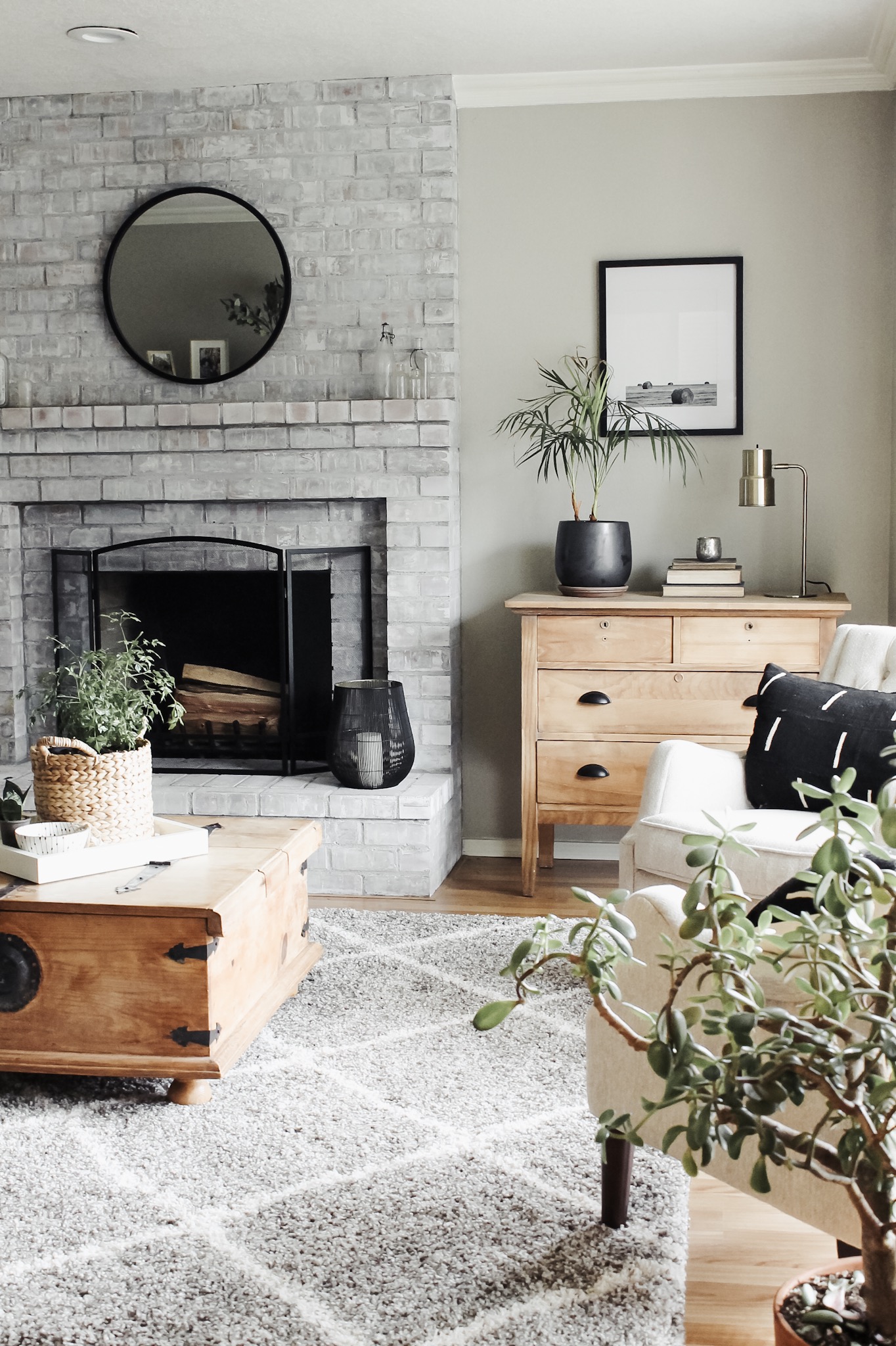 How to Whitewash Fireplace Brick
