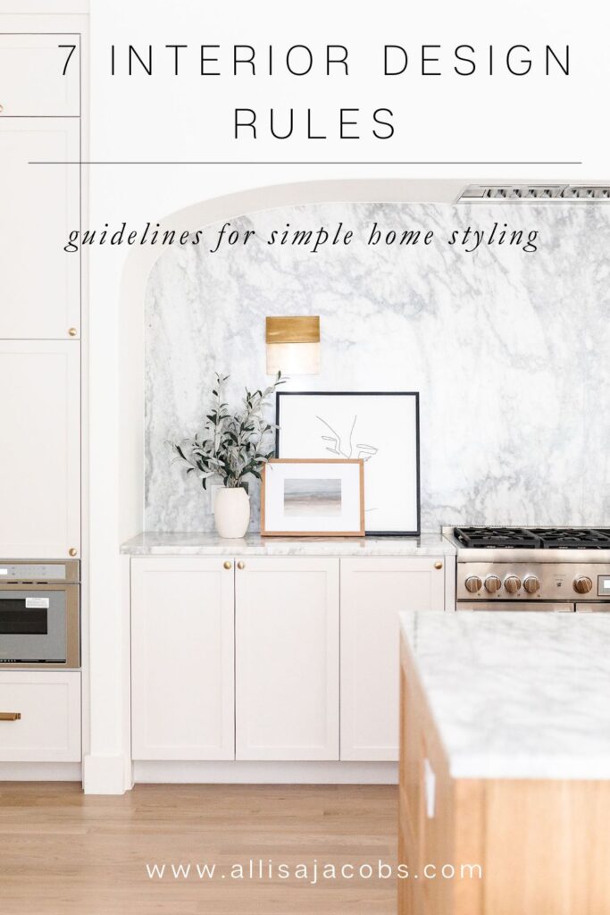 graphic for interior design rules