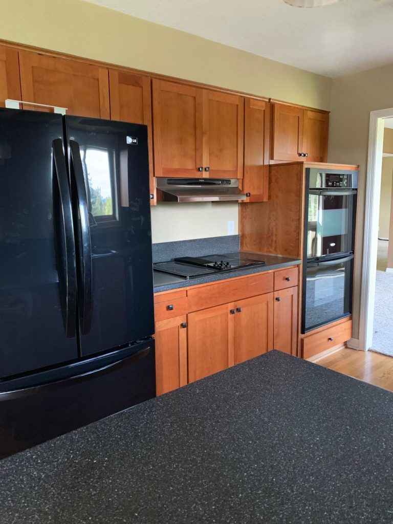dark kitchen before remodel