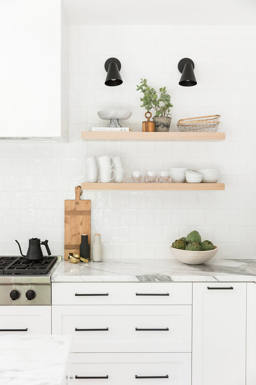 kitchen open shelving