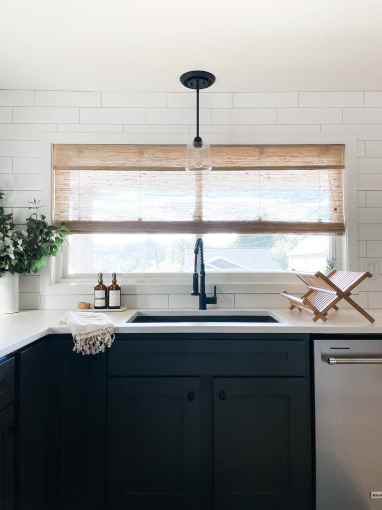 black and white kitchen pendant light