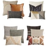 layered throw pillows