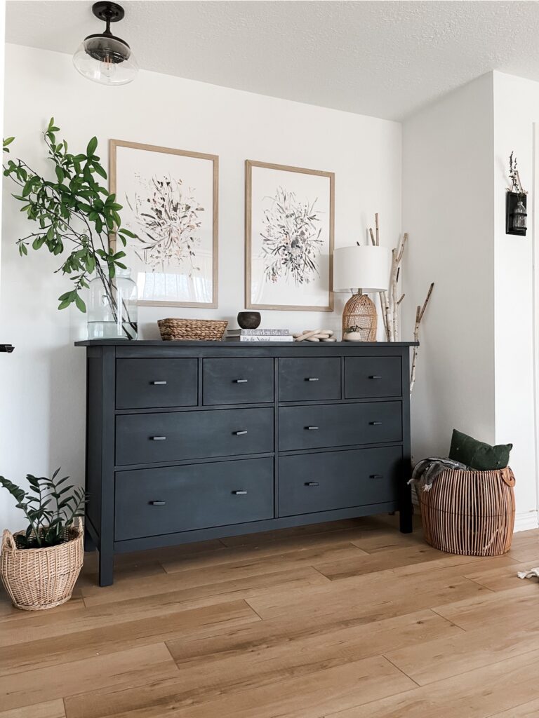 black painted dresser