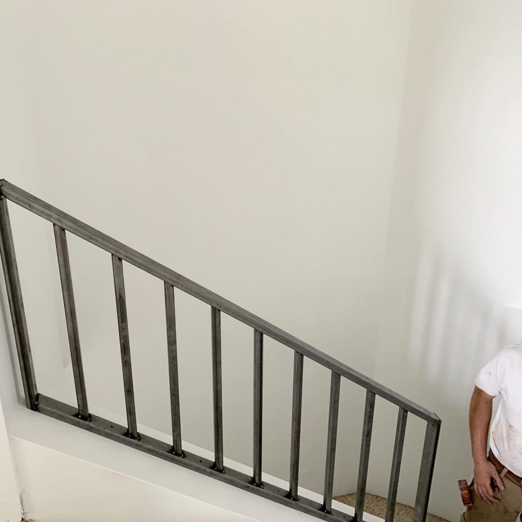 modern metal stair rail