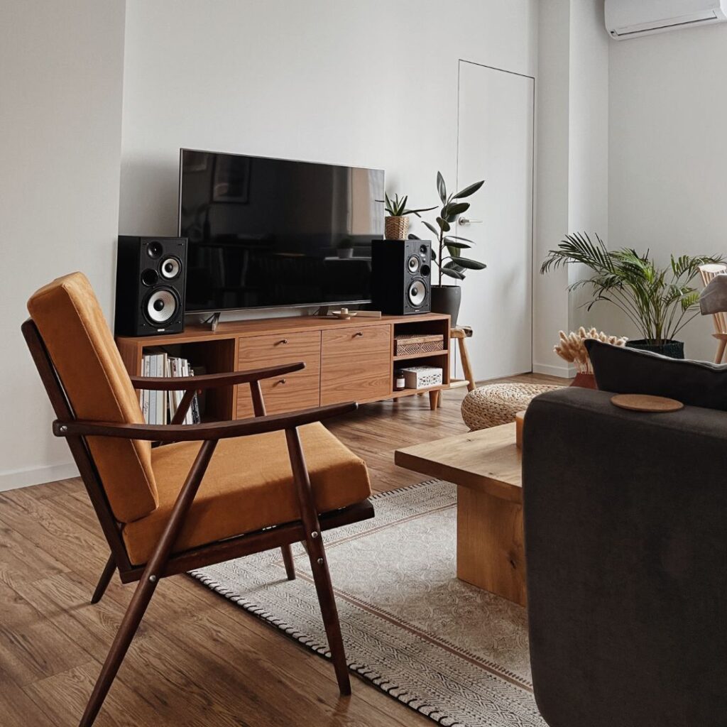 mid century living room