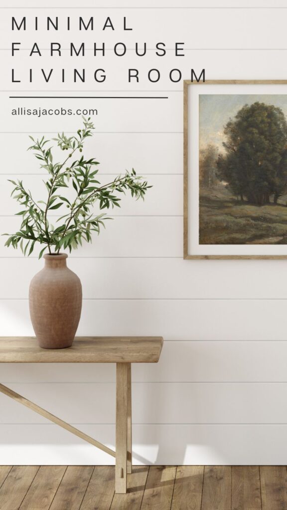 minimal farmhouse living room