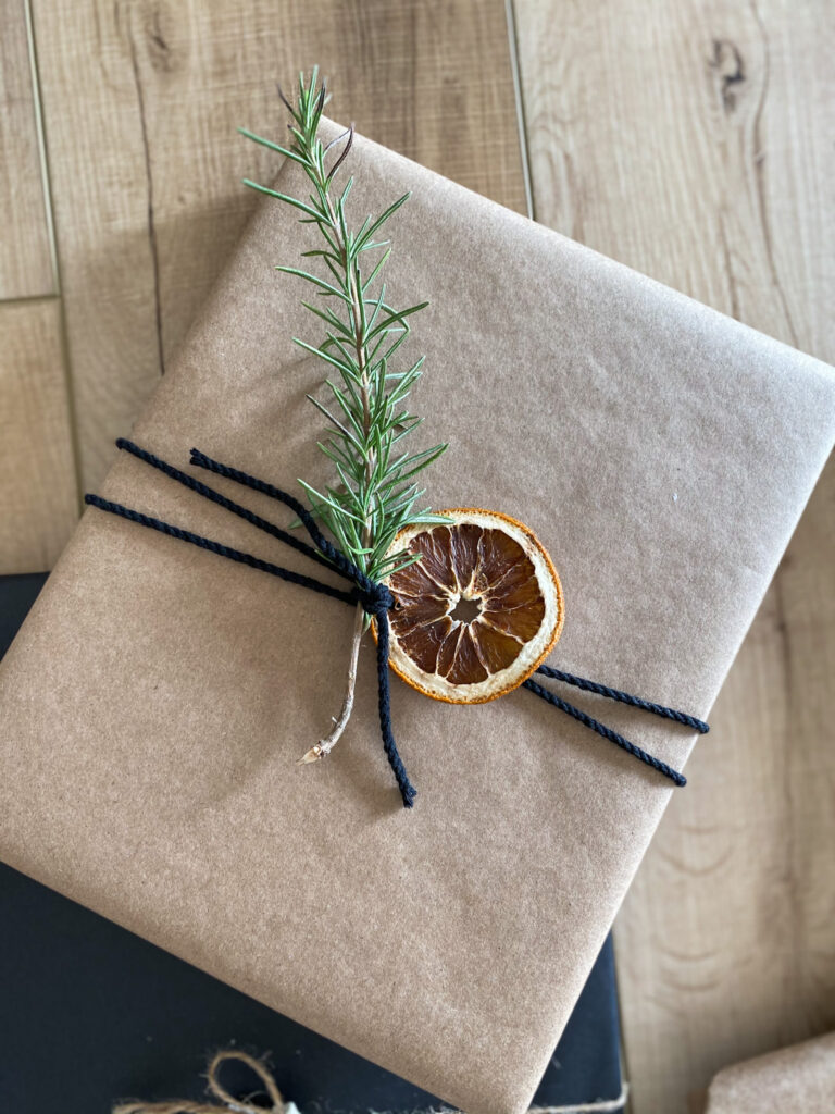 dried orange slice gift wrap