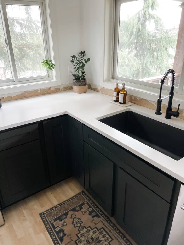 black kitchen cabinets