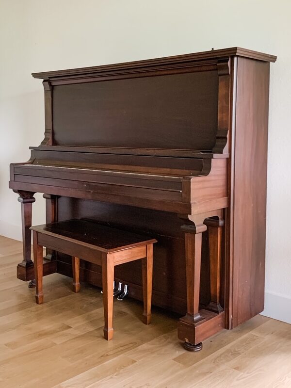 vintage cherry wood piano
