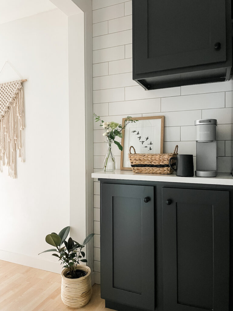 black kitchen cabinets