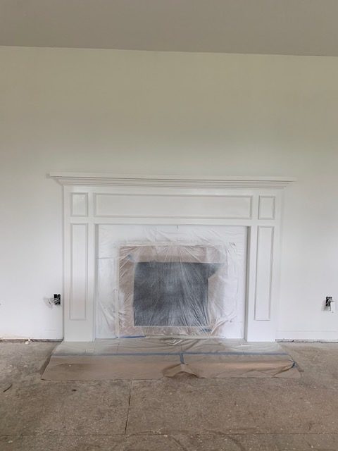 painting a fireplace mantel surround