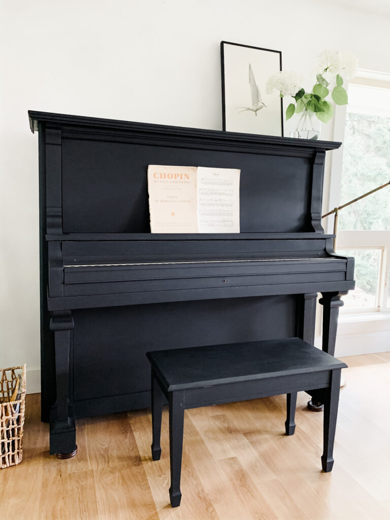 black painted piano DIY home decor projects