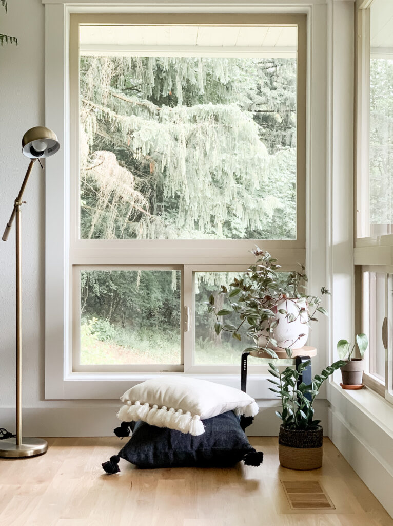Sherwin Williams Pure White for window trims - a lovely neutral white with a just a teeny drop of warmth