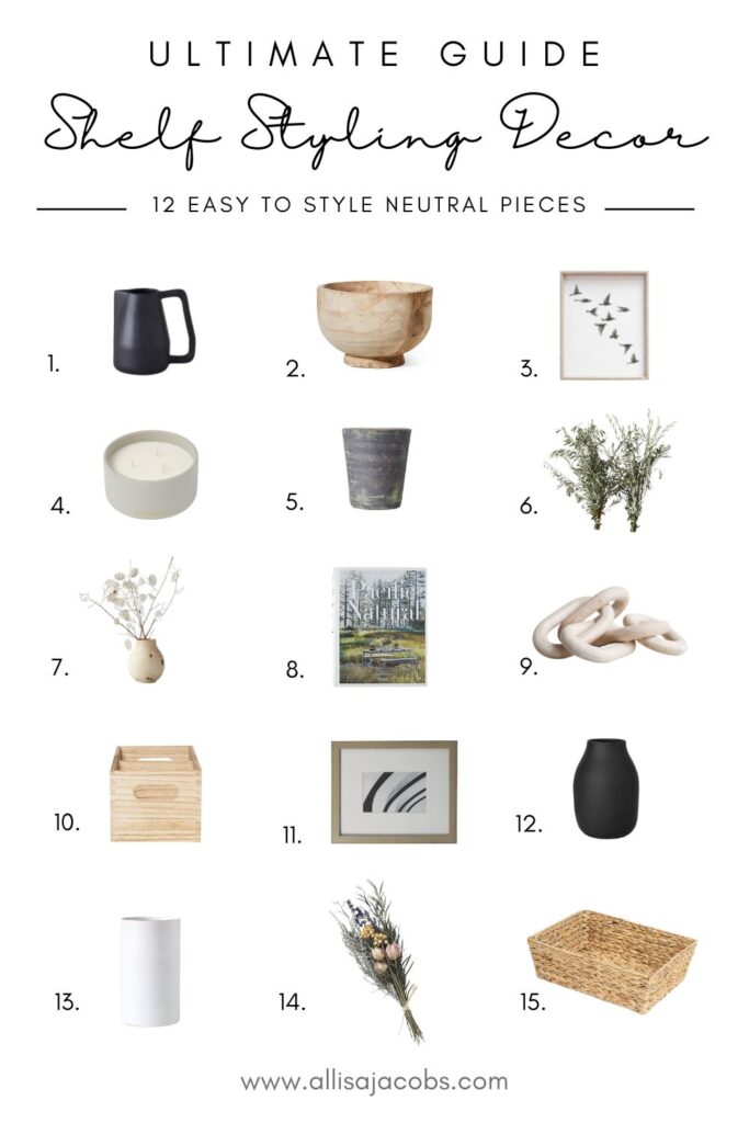 shelf styling decor
