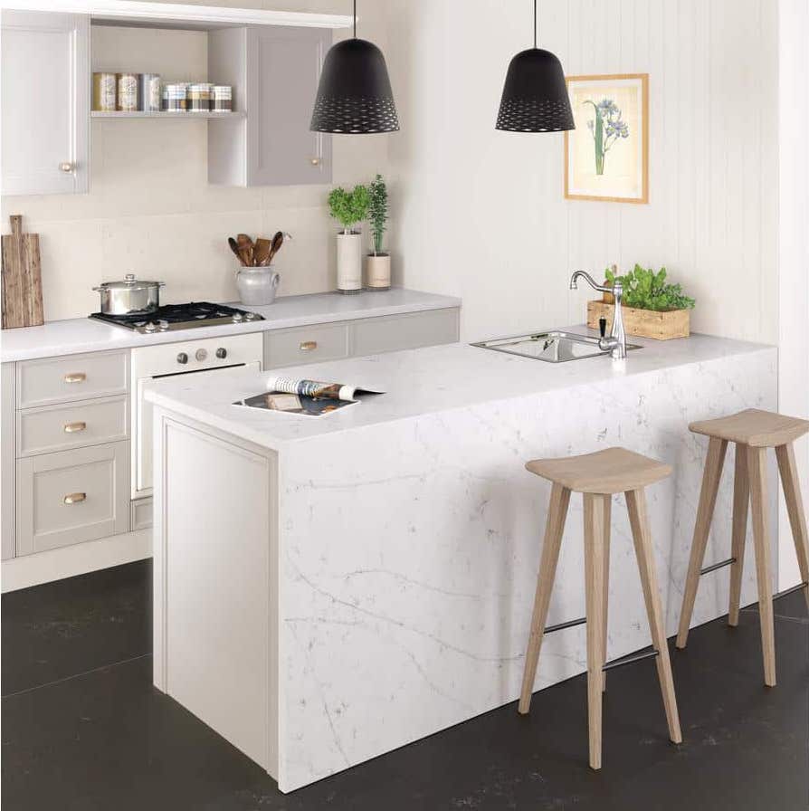 white quartz countertop
