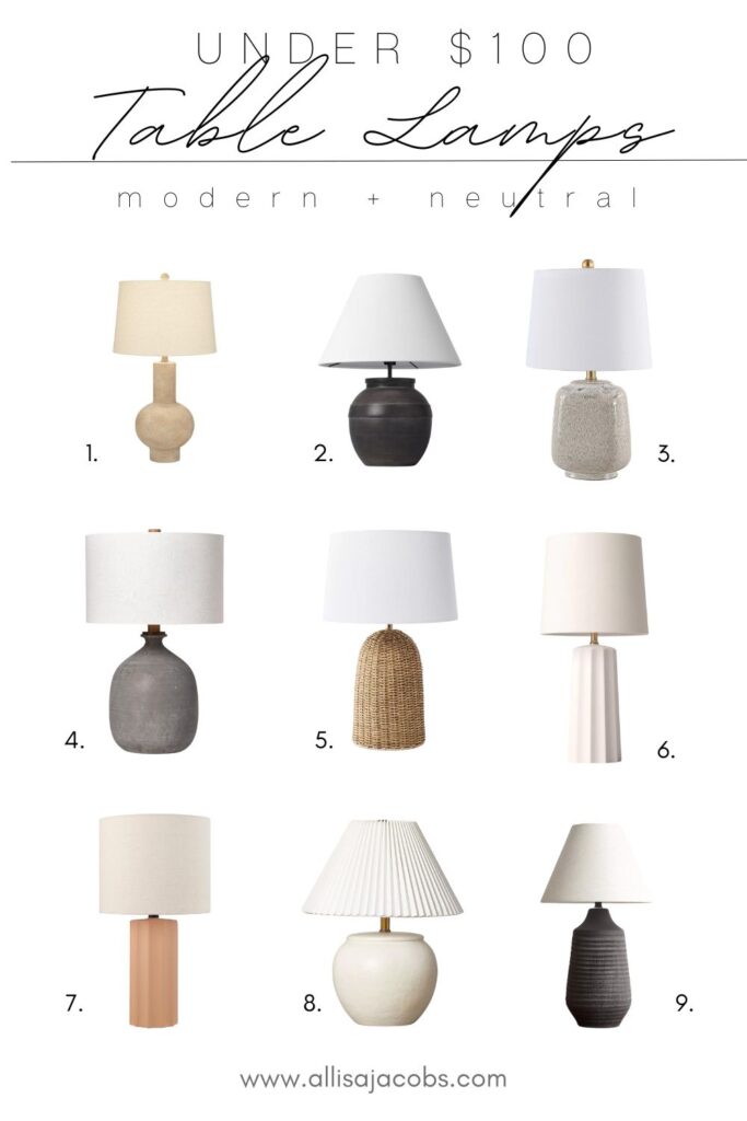table lamps
