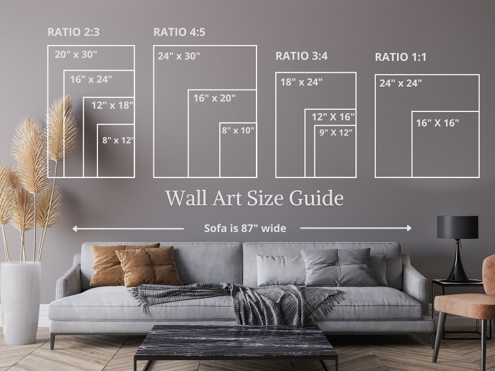 wall art sizing guide