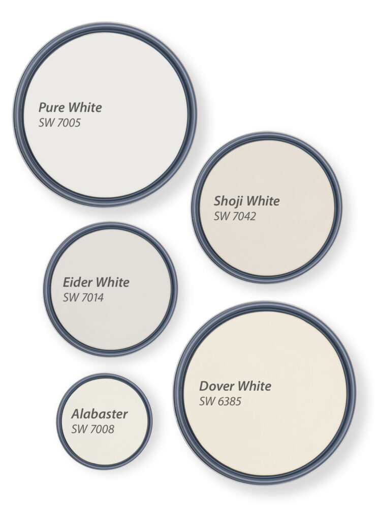 top white paint colors including pure white - sherwin williams