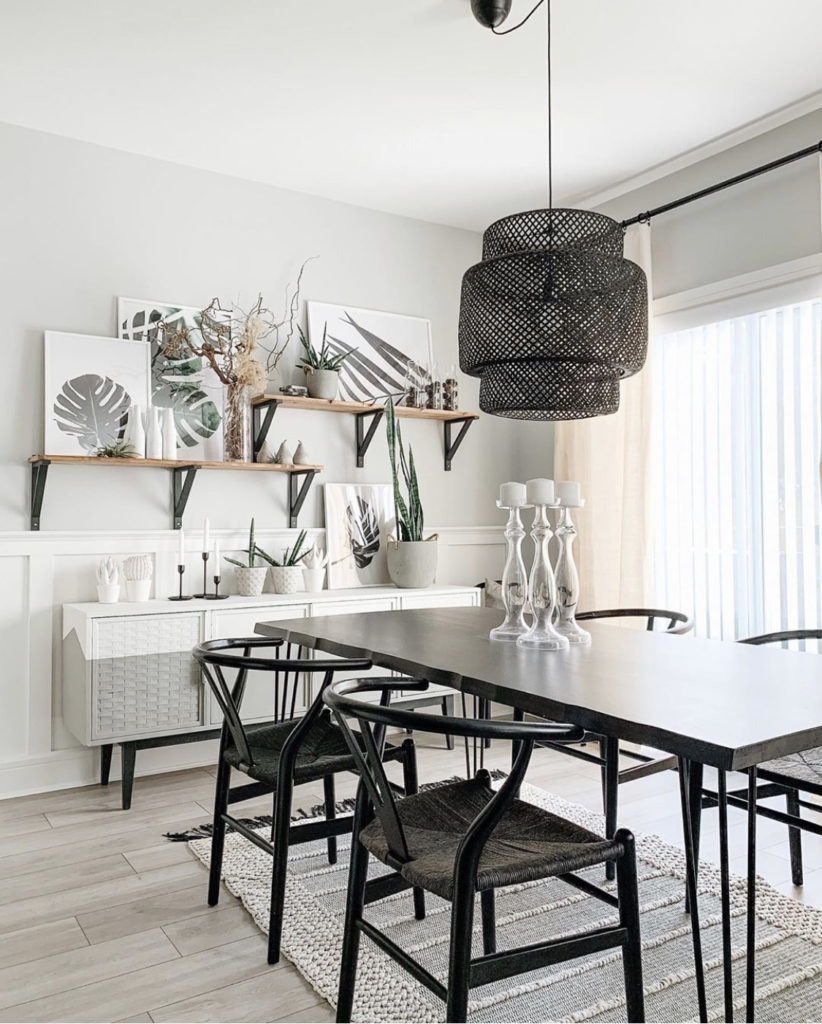 black basket light for dining room