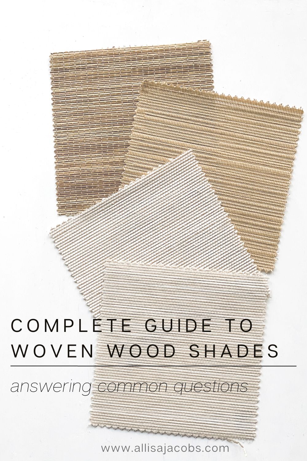 woven wood window shade samples