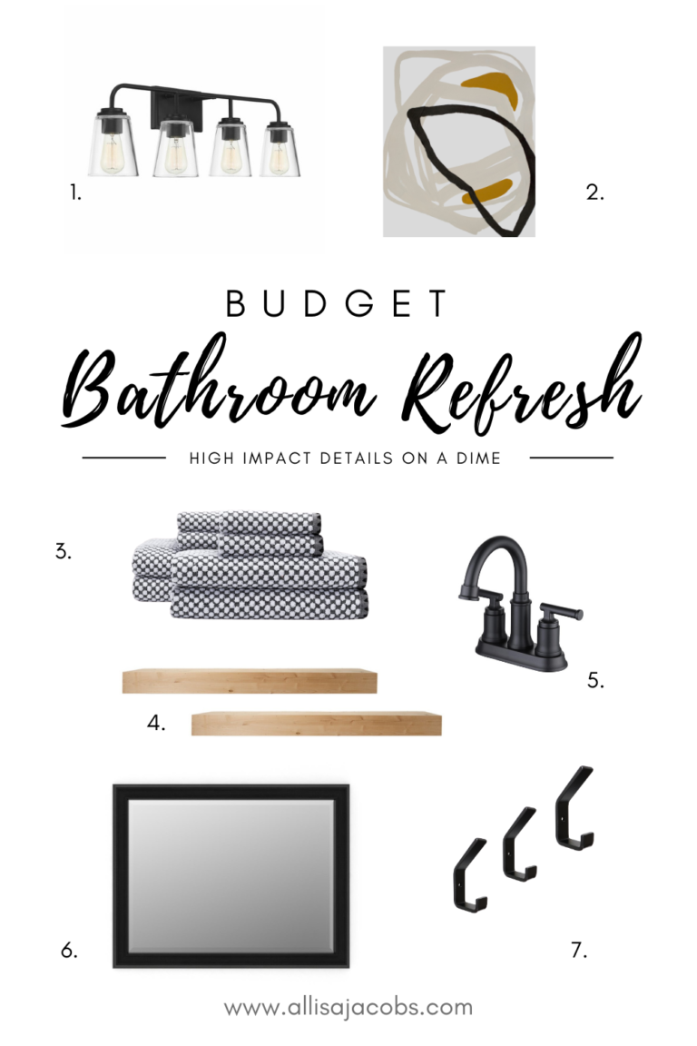 Budget Bathroom Makeover Design Board