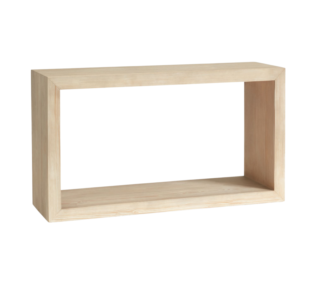 modern wood square console table