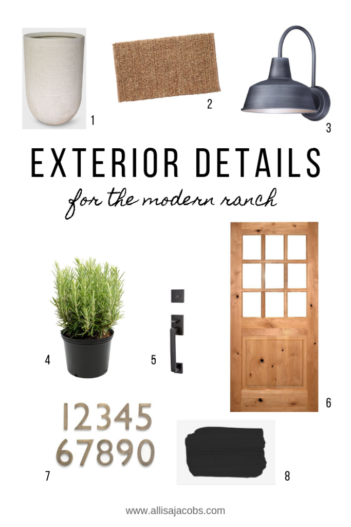 modern ranch exterior details