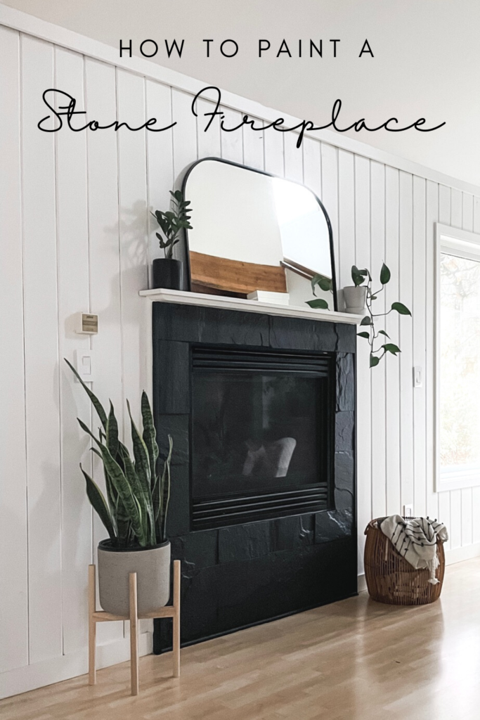 how to paint a stone fireplace