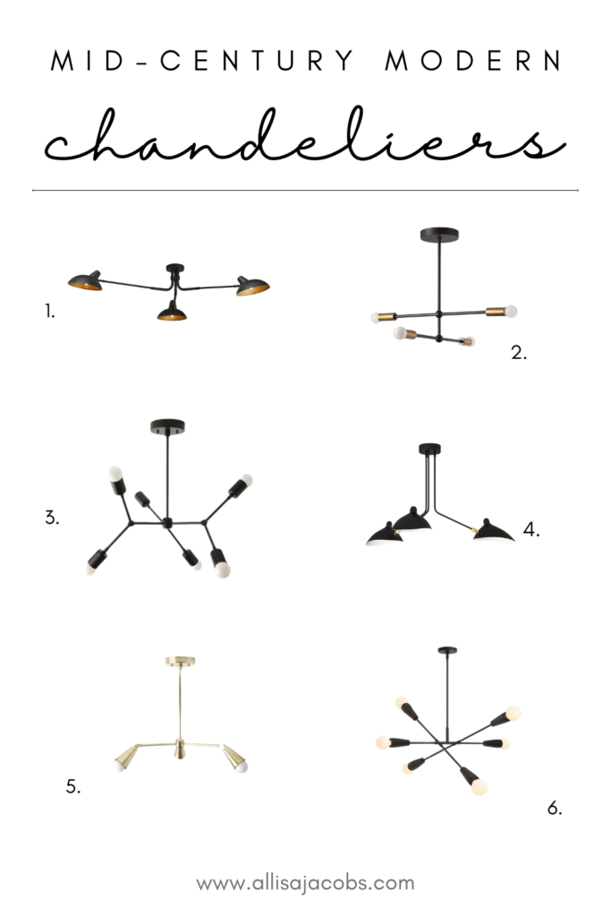 mid century modern chandeliers
